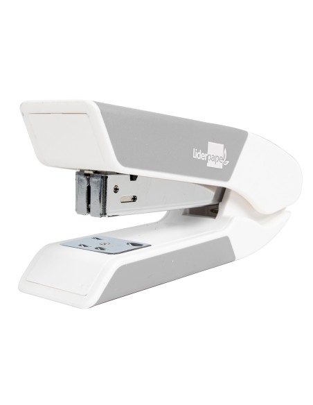 Grapadora liderpapel con regalo de extraegrapas y caja de 1000 grapas 26 6 capacidad 20h color gris