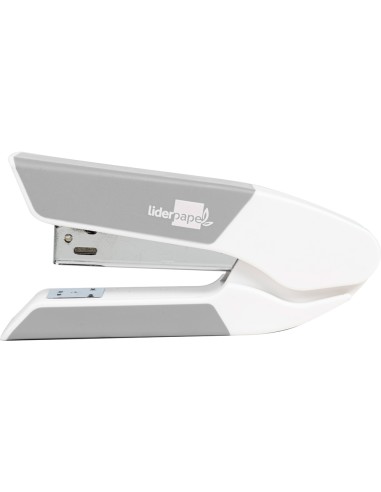 Grapadora liderpapel con regalo de extraegrapas y caja de 1000 grapas 26 6 capacidad 20h color gris