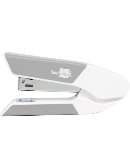 Grapadora liderpapel con regalo de extraegrapas y caja de 1000 grapas 26 6 capacidad 20h color gris