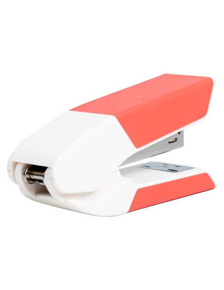 Grapadora liderpapel con regalo de extraegrapas y caja de 1000 grapas 26 6 capacidad 20h color coral