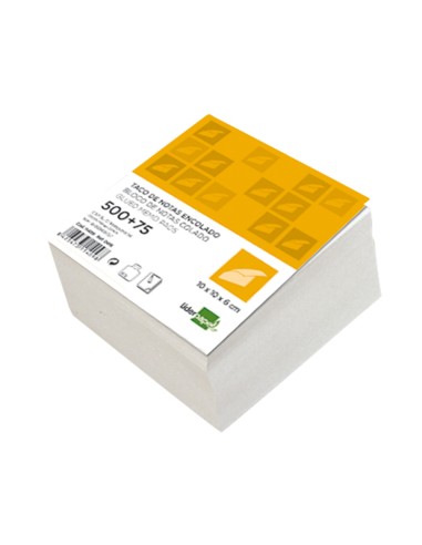 Taco papel liderpapel encolado 100x100x60 mm blanco 80 gr