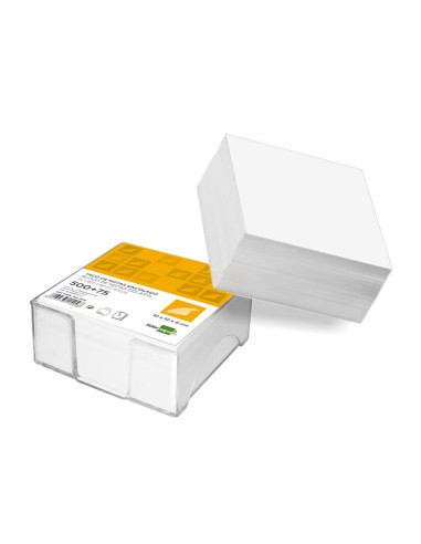 Taco papel liderpapel encolado 100x100x60 mm blanco 80 gr