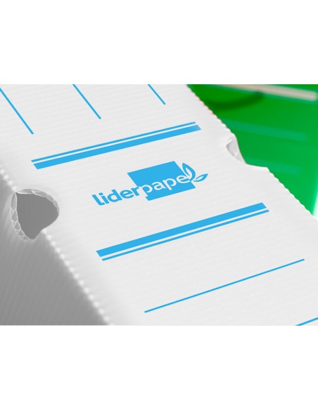 Caja archivo definitivo plastico liderpapel blanco 387x275x105 mm