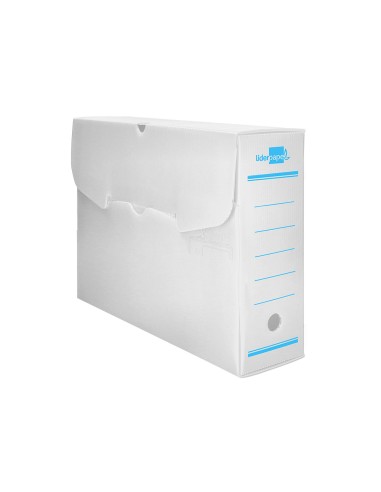 Caja archivo definitivo plastico liderpapel blanco 387x275x105 mm