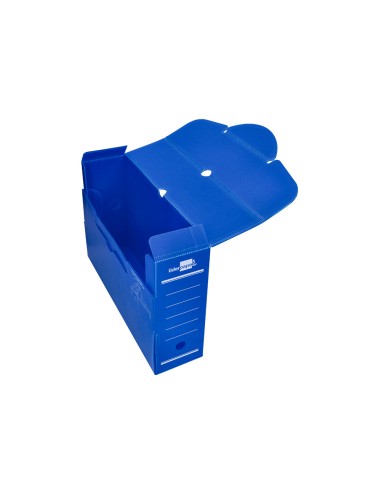Caja archivo definitivo plastico liderpapel azul 387x275x105 mm