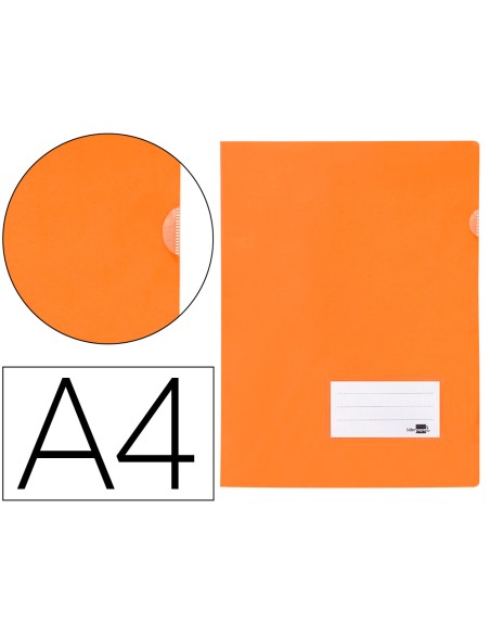 Carpeta liderpapel dossier a4 unero naranja fluor opaco