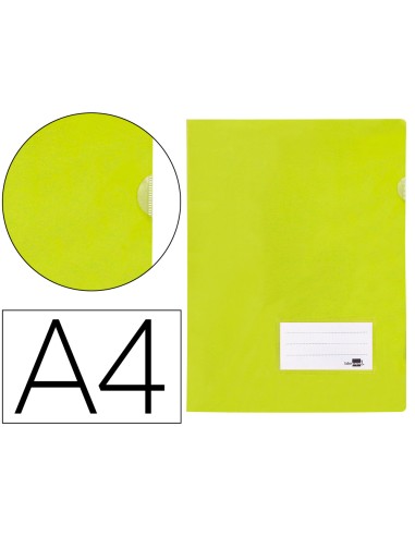 Carpeta liderpapel dossier a4 unero amarillo fluor opaco