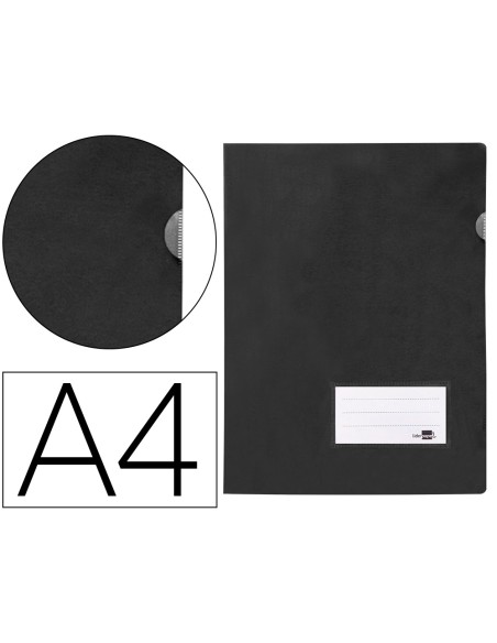 Carpeta liderpapel dossier a4 unero negro opaco