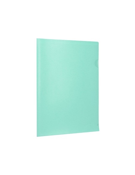Carpeta liderpapel dossier unero polipropileno din a4 verde manzana opaco 20 hojas