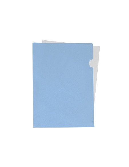 Carpeta liderpapel dossier unero polipropileno din a4 celeste opaco 20 hojas