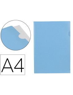 Carpeta liderpapel dossier unero polipropileno din a4 celeste opaco 20 hojas
