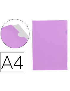 Carpeta liderpapel dossier unero polipropileno din a4 lavanda opaco 20 hojas