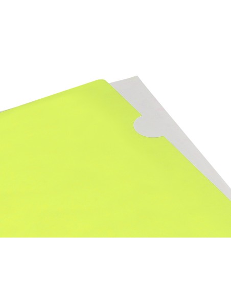 Carpeta liderpapel dossier unero polipropileno din a4 amarillo fluor opaco 20 hojas