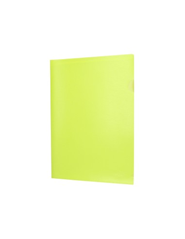 Carpeta liderpapel dossier unero polipropileno din a4 amarillo fluor opaco 20 hojas