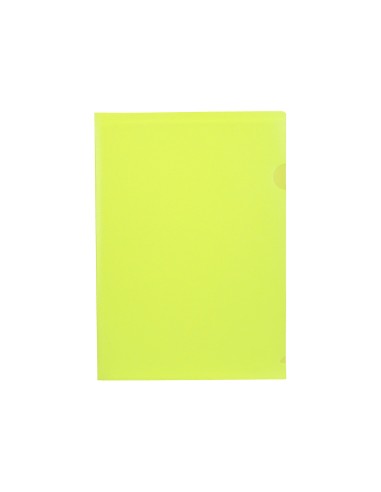 Carpeta liderpapel dossier unero polipropileno din a4 amarillo fluor opaco 20 hojas