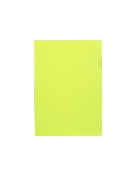 Carpeta liderpapel dossier unero polipropileno din a4 amarillo fluor opaco 20 hojas