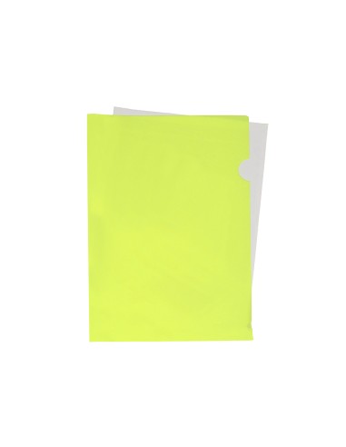 Carpeta liderpapel dossier unero polipropileno din a4 amarillo fluor opaco 20 hojas