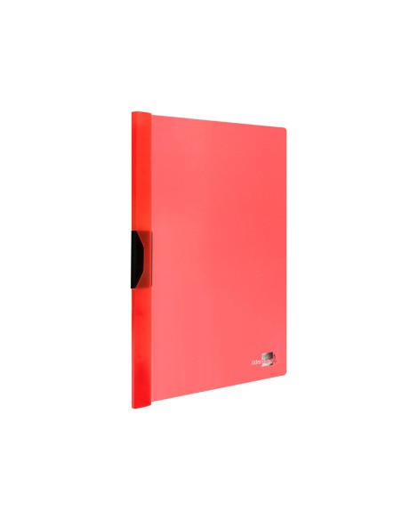 Carpeta liderpapel dossier pinza lateral polipropileno din a4 rojo translucido 60 hojas pinza deslizante
