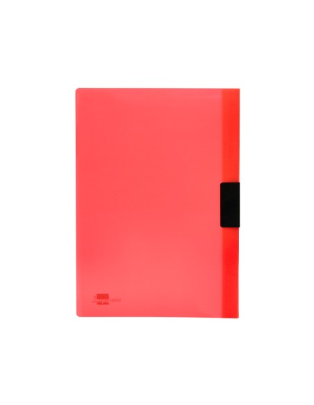 Carpeta liderpapel dossier pinza lateral polipropileno din a4 rojo translucido 60 hojas pinza deslizante