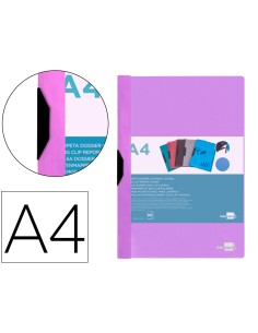 Carpeta liderpapel dossier pinza lateral polipropileno din a4 lavanda opaco 30 hojas pinza deslizante