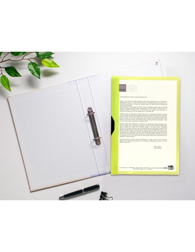 Carpeta liderpapel dossier pinza lateral polipropileno din a4 amarillo fluor opaco 30 hojas pinza deslizante