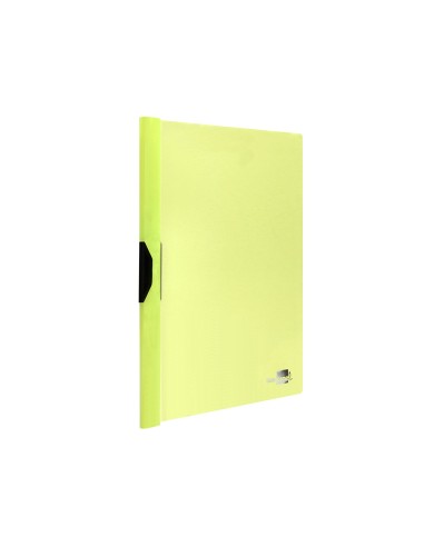 Carpeta liderpapel dossier pinza lateral polipropileno din a4 amarillo fluor opaco 30 hojas pinza deslizante