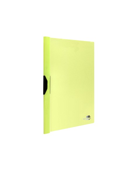 Carpeta liderpapel dossier pinza lateral polipropileno din a4 amarillo fluor opaco 30 hojas pinza deslizante