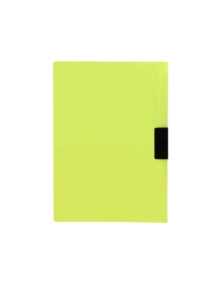 Carpeta liderpapel dossier pinza lateral polipropileno din a4 amarillo fluor opaco 30 hojas pinza deslizante