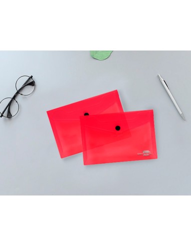 Carpeta liderpapel dossier broche polipropileno din a7 rojo translucido