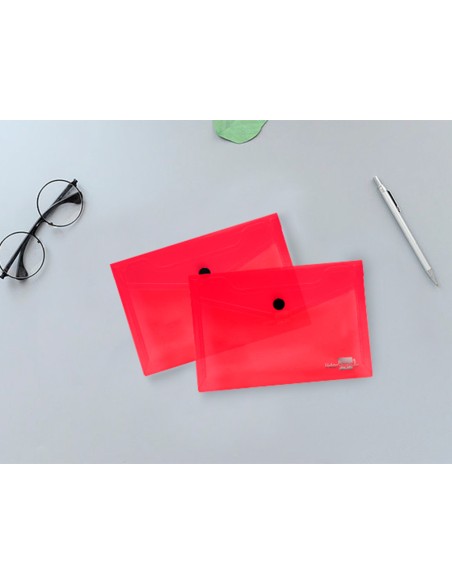 Carpeta liderpapel dossier broche polipropileno din a7 rojo translucido