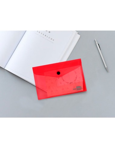 Carpeta liderpapel dossier broche polipropileno din a7 rojo translucido