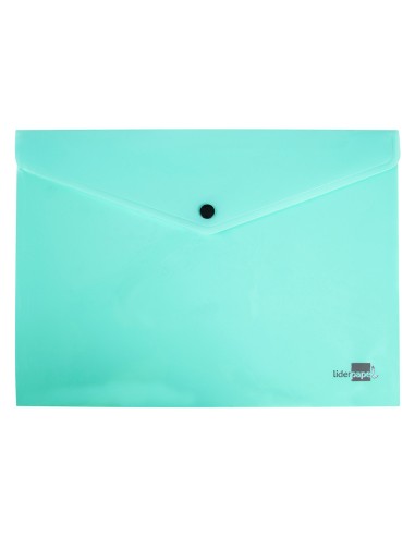 Carpeta liderpapel dossier broche polipropileno din a4 verde manzana opaco 50 hojas