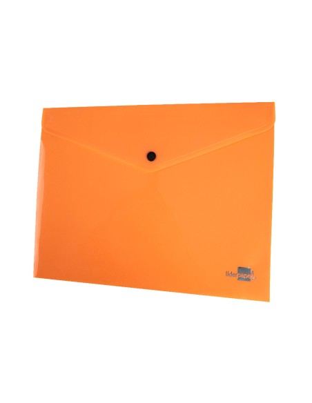 Carpeta liderpapel dossier broche polipropileno din a4 naranja fluor opaco 50 hojas