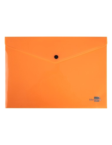 Carpeta liderpapel dossier broche polipropileno din a4 naranja fluor opaco 50 hojas