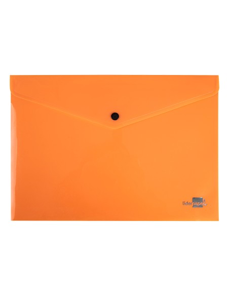 Carpeta liderpapel dossier broche polipropileno din a4 naranja fluor opaco 50 hojas