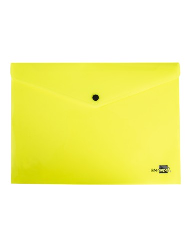 Carpeta liderpapel dossier broche polipropileno din a4 amarillo fluor opaco 50 hojas