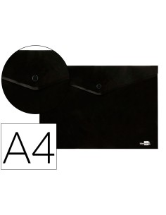 Carpeta liderpapel dossier broche polipropileno din a4 negro opaco 50 hojas