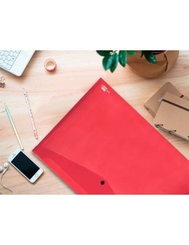 Carpeta liderpapel dossier broche 44243 polipropileno din a3 rojo translucido