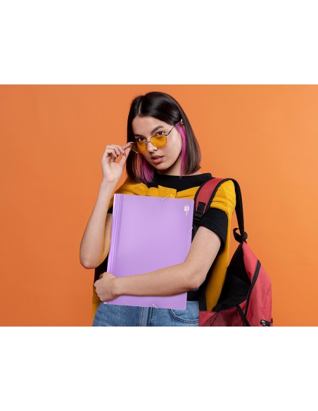 Carpeta liderpapel clasificador fuelle polipropileno din a4 lavanda opaco 13 departamentos