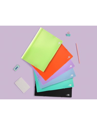 Carpeta liderpapel clasificador fuelle polipropileno din a4 naranja fluor opaco 13 departamentos