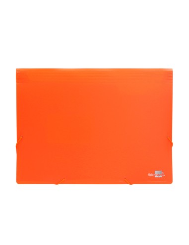 Carpeta liderpapel clasificador fuelle polipropileno din a4 naranja fluor opaco 13 departamentos