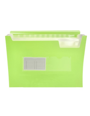 Carpeta liderpapel clasificador fuelle polipropileno din a4 amarillo fluor opaco 13 departamentos