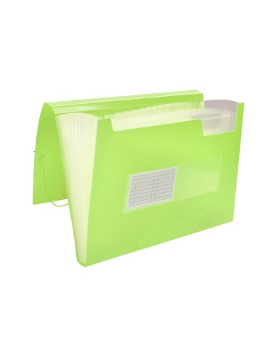 Carpeta liderpapel clasificador fuelle polipropileno din a4 amarillo fluor opaco 13 departamentos