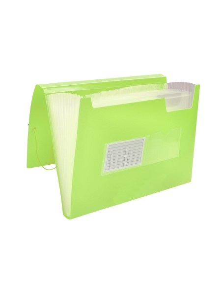 Carpeta liderpapel clasificador fuelle polipropileno din a4 amarillo fluor opaco 13 departamentos