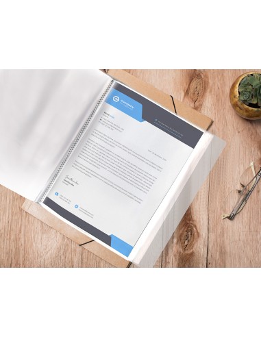 Carpeta liderpapel personaliza 40 fundas canguro polipropileno din a4 transparente portada y lomo