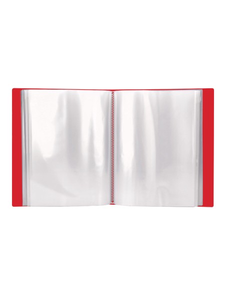 Carpeta liderpapel personaliza 20 fundas canguro polipropileno din a4 rojo translucido portada y lomo