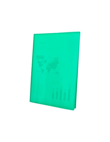 Carpeta liderpapel escaparate 60 fundas polipropileno din a4 verde translucido