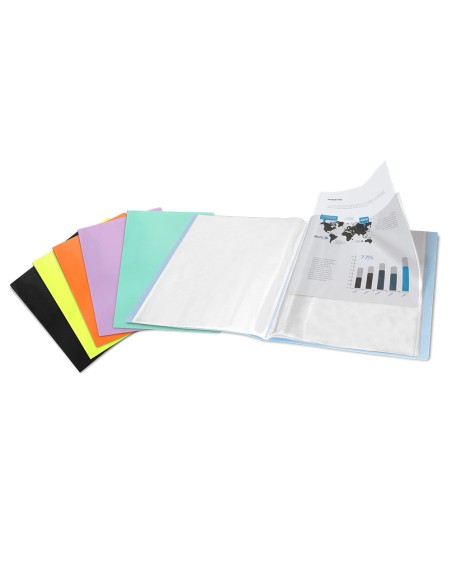 Carpeta liderpapel escaparate 30 fundas polipropileno din a4 celeste opaco Carpeta liderpapel escaparate 30 fundas polipropileno din a4 celeste opaco