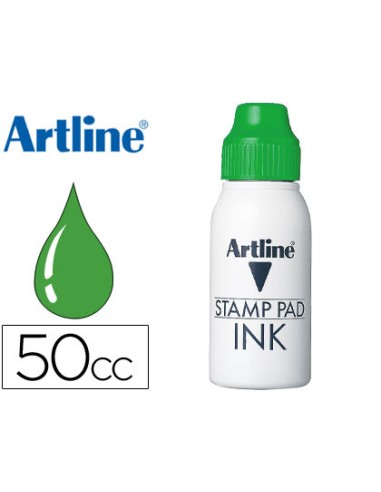 Tinta tampon artline verde bote 50 cc