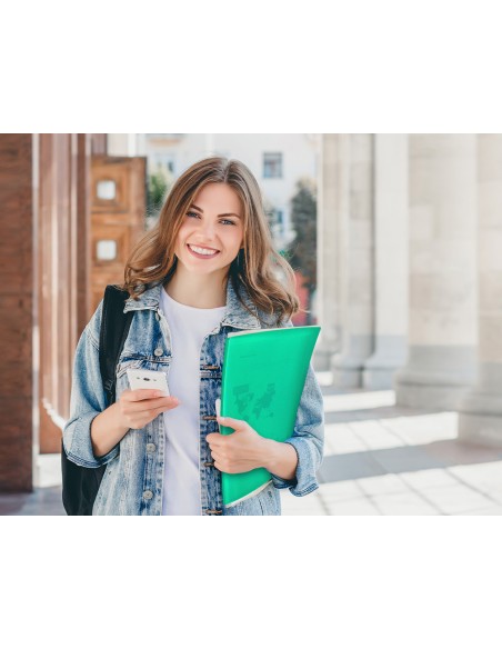 Carpeta liderpapel escaparate 20 fundas polipropileno din a4 verde translucido